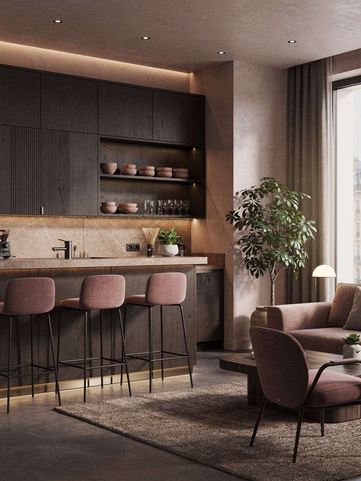 Hall d'un immeuble parisien de standing